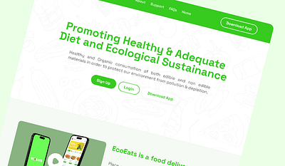 ECOEATS FOOD DELIVERY APP WEBSITE branding design designer graphic design illustration product designer ui user experience user interface ux designer