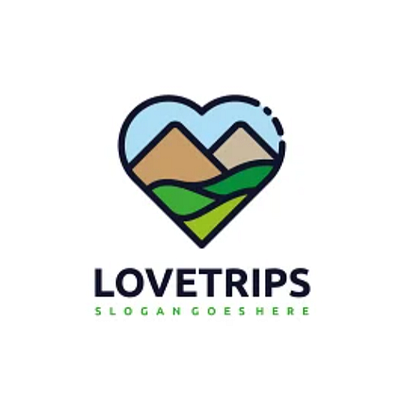 Love Trip Logo 3d animation app branding design graphic design illustration logo ui vector