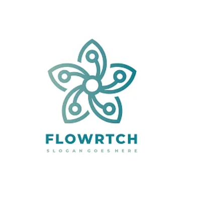 Flowertch Logo 3d animation app branding design graphic design illustration logo motion graphics ui vector