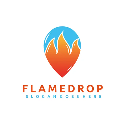 Flame Drop Logo 3d animation app branding design graphic design illustration logo motion graphics ui vector