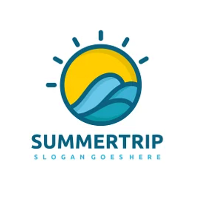 Summer Trip Logo 3d animation app branding design graphic design illustration logo ui vector