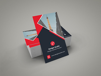 Vertical business card graphic design