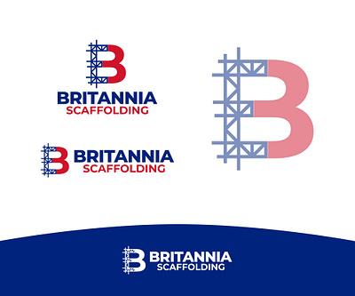 Britannia Scaffolding b britain company design logo scaffolding