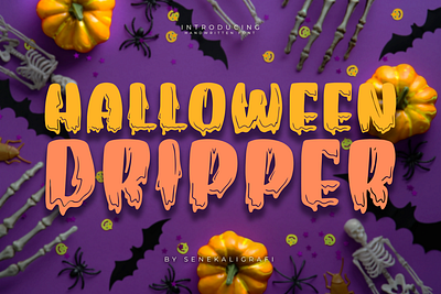 Halloween Dripper Font branding font creapy font design design font display font font halloween halloween font horror font illustration logo logo font modern font typeface