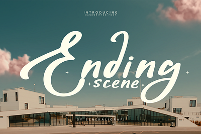 Ending Scene Font branding font design design font display font font illustration logo logo font modern font typeface