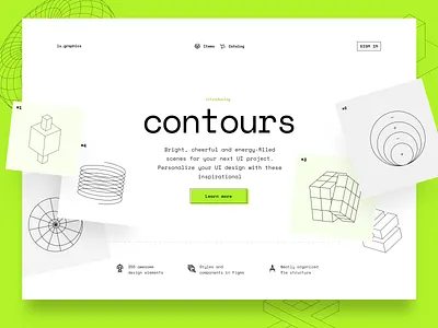 Contours abstract design download freebie header hero illustration landing page minimalism mock up mockup psd shape