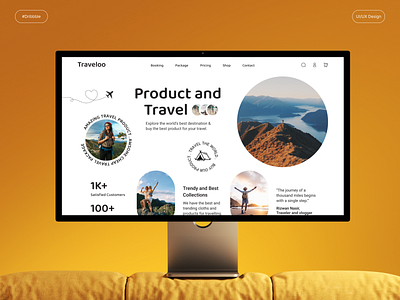 Travel Product Web Design: Landing Page/Home Page UI design travel products website travel ui travel web ui travel website design travel website ui ui ui design uiux uiux design web design web ui website design