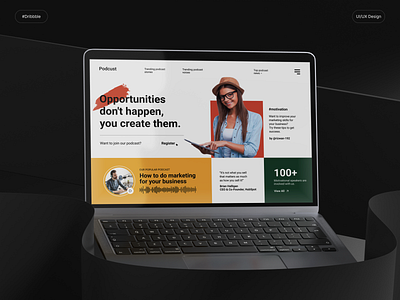 Podcast Landing Page UI clean ui design figma illustration logo modern landing page modern web ui podcast ui podcast web ui ui ui design uiux uiux design web design web ui website design website ui
