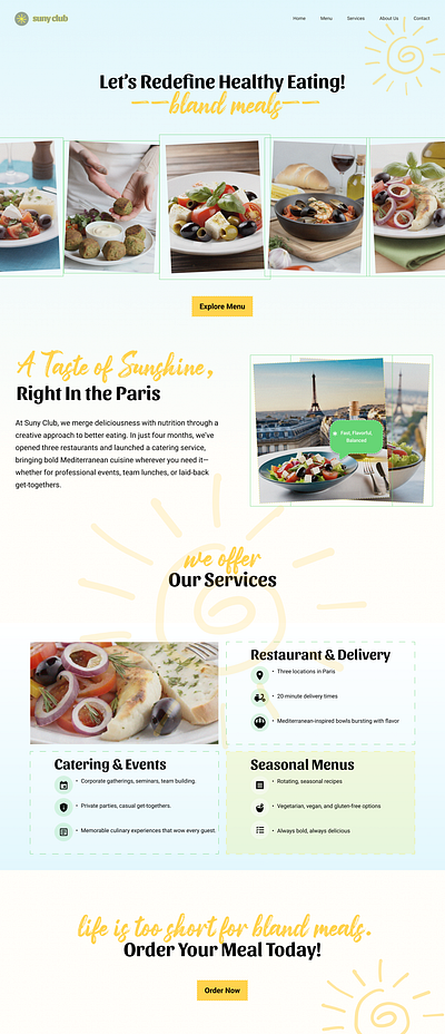 UI/UX Web Design - SunyClub appdesign creativeui designinspiration dribbble figmadesign interactiondesign interface landingpagedesign minimaldesign mobileappdesign productdesign prototyping restaurant website ui uidesign uiux uiuxdesign uxdesign uxresearch webdesign