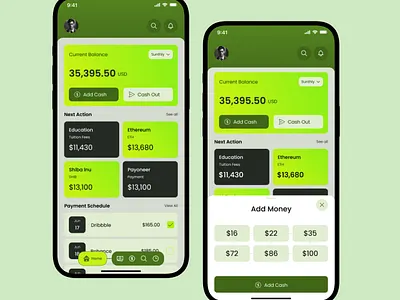 Cash-Finance App for Mobile bankingapp budgetapp cashapp cryptoapp darkmodeui expensetracker financeapp fintechui minimaldesign mobileappdesign moneytracker neumorphism personalfinance savingsapp uiux walletapp