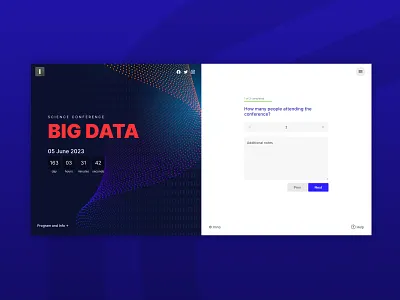 Imno - Conference Registration Form Wizard conference form form wizard forum one page partecipation registration sign up ui web design