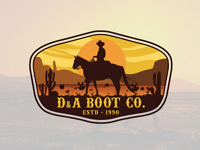 Illustrations for D&A Boot Co brand designer graphic designer illustration illustration artist logo designer logo ideas logo maker logo type patch design patch work patches ranch rodeo western western design western patch western wear