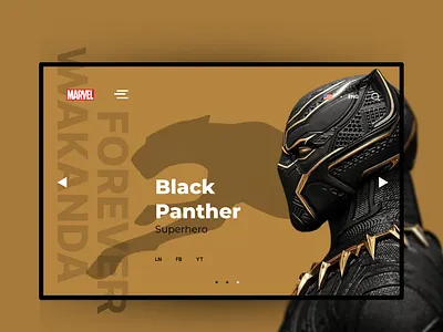 Black panthar- marvel landing page