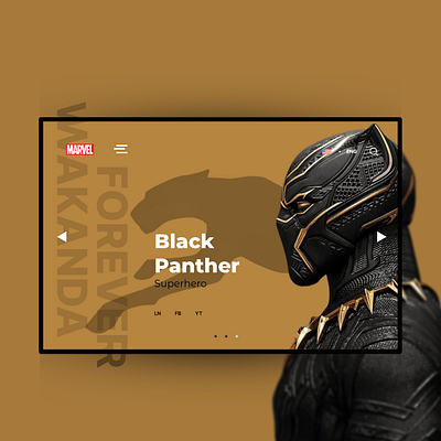 Black panthar- marvel landing page