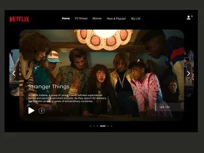 Redesigned netflix landing page