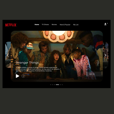 Redesigned netflix landing page