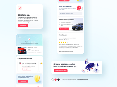 My Garage car car service garage insurance login mobile app online profile simple ui user login ux