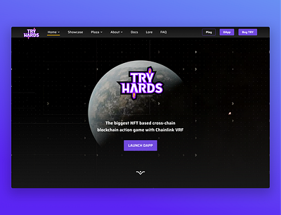 TRYHARDS | Landing design game design nft ui ui design video games web design