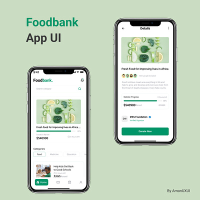 Interesting Foodbank App UI animation app ui apps best ui branding daily famous food bank get views ios ios app ui trending ui ui user interface ux