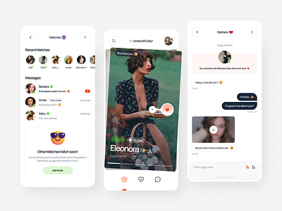 Mistery - Dating Mobile App Design android app design clean concept dating dating app design elegant ios love match matches meet mobile app simple swipe tinder ui uiux ux