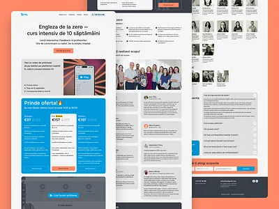 Landing Page for EFNL — English Language School design english landing landing page learn page school teach ui