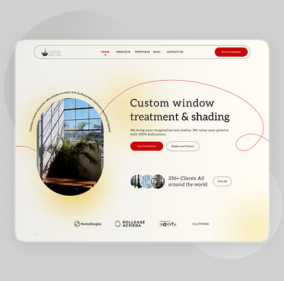 Website Redesign-NewYork Window Fashion clean design landing page startup ui ui design website