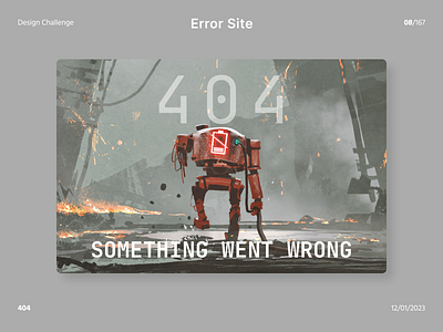 Design Challenge Day 8 | 404 Not Found - Error Site 404 404 not found broke crash day 8 design design challenge design challenge day 8 not found robot ui ux