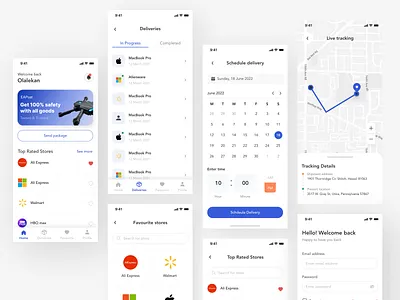 EAPOST app design eapost mobile app tracking ui