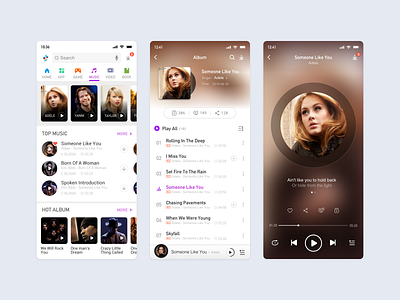 Music Player- Mobile App app design mobile app mobile ui music app music app ui music design music player music ui player ui ui design