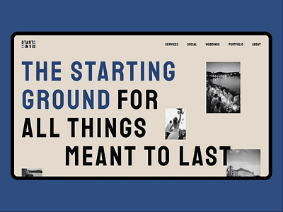 Start in Vis — Website animation branding color design event planning header island logo modern photography portfolio services social typography ui visual identity website weddings