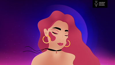 An illustration inspired by Viva Magenta 2023 graphic design illustration