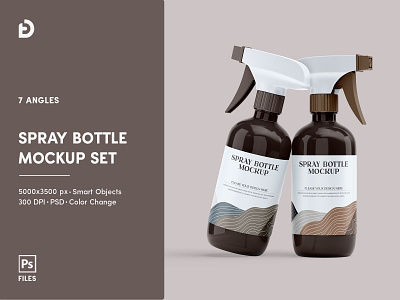 Spray Bottle Mockup Set beauty mockup beauty packaging beauty product body spray bottle bottle packaging cosmetic bottle cosmetic jar cosmetics packaging cosmetics product cream jar hair mockup hair spray plastic bottle product branding product packaging spray bottle spray mockup