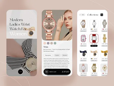 Wrist Watch For Women Mobile Apps appdesign branding dailyui ferdous azam watchjewelrydesign girlwatches jewelshandmade ladieswatches minimalist mobile app modernwatch ui uiux ux vintagewatches watchcollector watchdesign watchoftheday womanwatch womanwristwatchapp wristwatchsellingwebsite wristwomanwatch