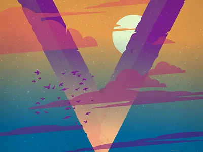 V illustration texture