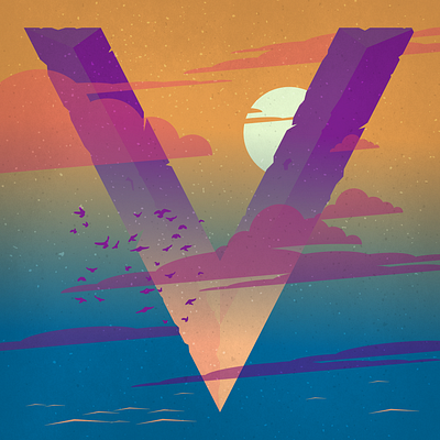 V illustration texture