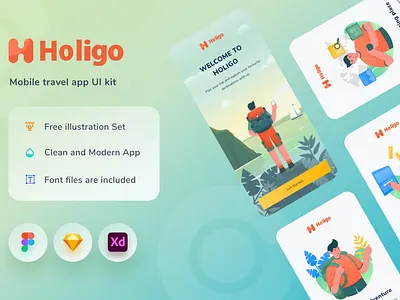 Holigo Mobile App android app app design application apps clean design design for app ios mobile mobile app mobile app design mobile app design mobile apps screen simple travel ui ux website
