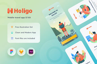 Holigo Mobile App android app app design application apps clean design design for app ios mobile mobile app mobile app design mobile app design mobile apps screen simple travel ui ux website