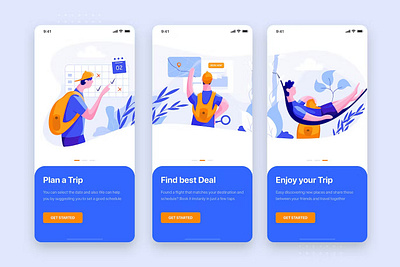 On boarding for Travel Mobile App Template android app app design application apps clean design design for app display ios mobile mobile app mobile app design mobile app design mobile apps screen simple ui ux website