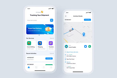 Parcel tracking mobile app concept android app app design application apps design design for app ios mobile mobile app mobile app design mobile app design mobile apps parcel tracking screen simple tracking ui ux website