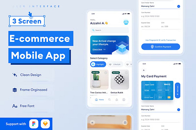 E-commerce Mobile App Template android app app design application clean design for app device display ios mobile mobile app mobile app design mobile app design mobile apps realistic screeen simple ui ux website