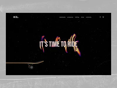 Cool Wheels - skateboard shop concept design e com e commerce ecommerce hero screen illustration interface shop skateboard ui web design website