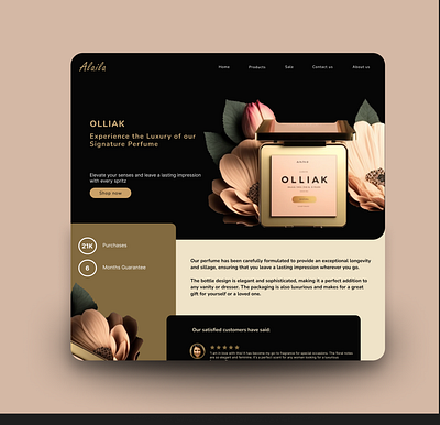 Perfume Website UI animation app branding dailyui design flat graphic design icon illustration logo minimal typography ui ux vector web web design webpage website