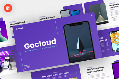 Gocloud - Mobile App Powerpoint Template annual business clean corporate download google slides keynote pitch pitch deck powerpoint powerpoint template pptx presentation presentation template project report slidemaster slides template web