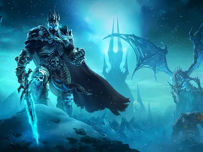 ❄ The Lich King 3d animation arthas blizzard entertainment castle death knight dragon frostmourne golem illustration picture runes snow sword vfx video editing video game visual effects world of warcraft wow