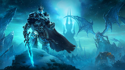 ❄ The Lich King 3d animation arthas blizzard entertainment castle death knight dragon frostmourne golem illustration picture runes snow sword vfx video editing video game visual effects world of warcraft wow