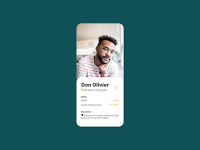 #DailyUI - User Profile daily dailyui graphic design social media ui user profile ux