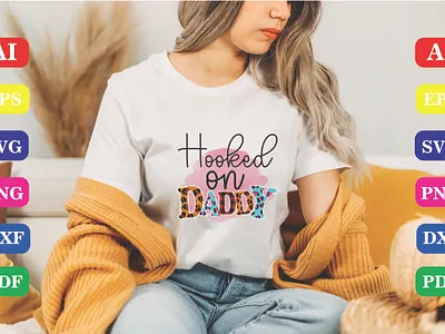 T Shirt Girls Mocup 01 animation branding daddy sublimation t shirt design graphic design hooked on daddy hooked on daddy sublimation illustration logo motion graphics sublimation t shirt typography ui