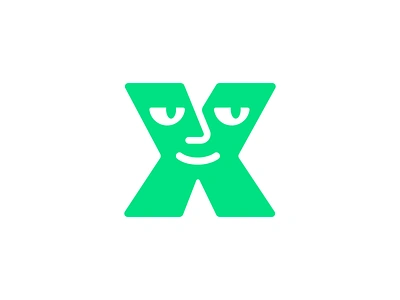 Mister X Logo Design for VPN Browsing App (Unused for Sale) app body head brand identity branding browser buy unused for sale character eyes look for sale unused buy human letter x logo mark symbol icon mascot messaging mihai dolganiuc design positive private privacy safe security smile laugh happy web