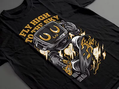 Fly High to the Sky T-Shirt Design Template 3d animation apparel branding clothing graphic design graphics for t shirt designs logo shirt designs t shirt t shirt design t shirt designs t shirts t shirts design t shirts designs t shirts with designs tshirt tshirt with design tshirts ui