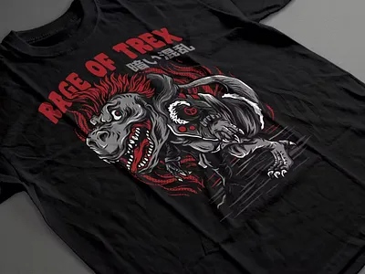 Rage of T-Rex T-Shirt Design Template apparel clothing graphics for t shirt designs shirt designs t shirt t shirt design t shirt designs t shirts t shirts design t shirts designs t shirts with designs tshirt tshirt with design tshirts